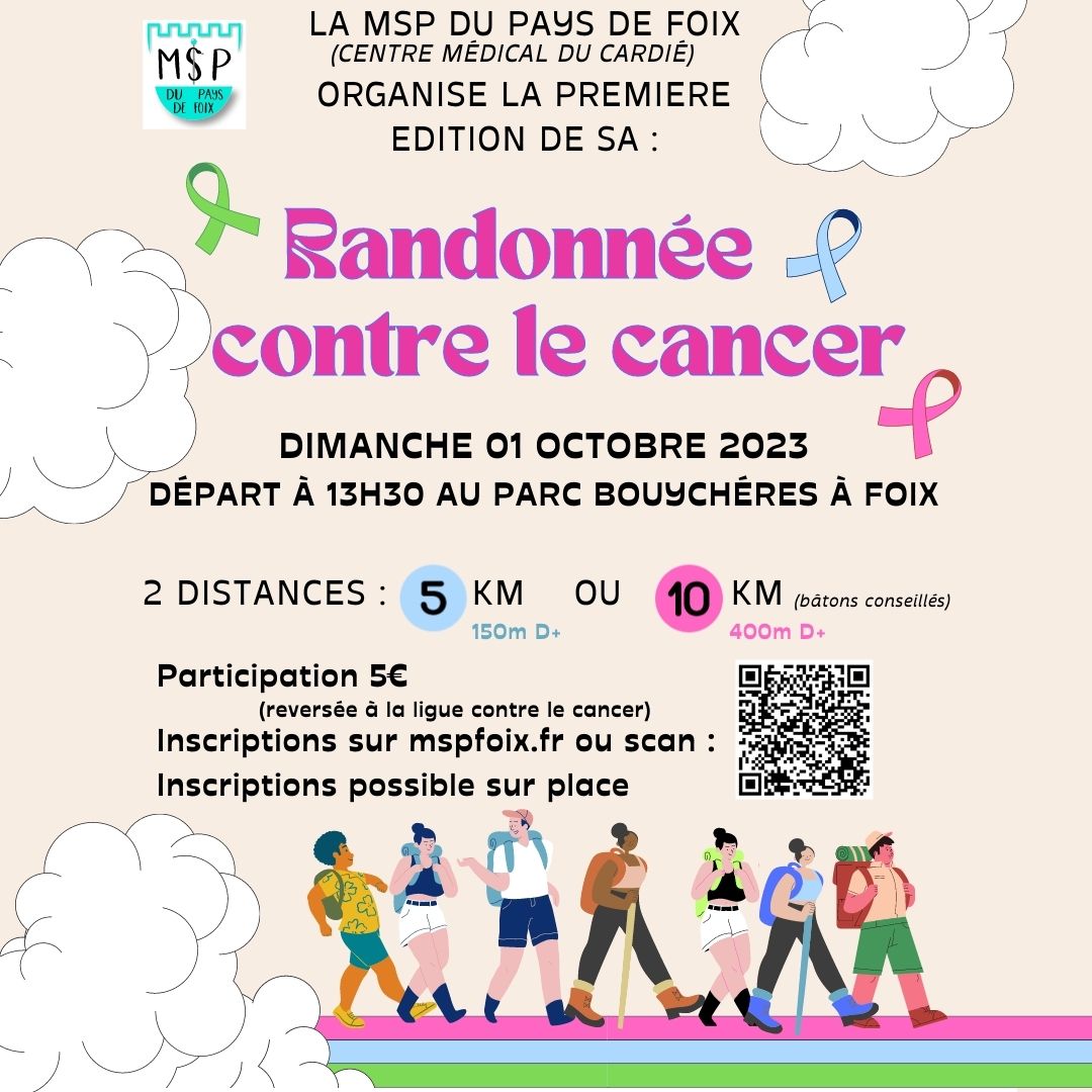 Marche contre le cancer avec la MSP du Pays de Foix